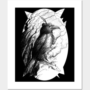 Poetical looking raven 30/10/23 - gothic art and designs Posters and Art